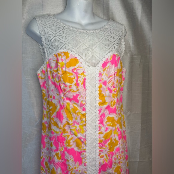Lilly Pulitzer Sofia Shift Dress Kir Royal Pink White - Picture 5 of 11